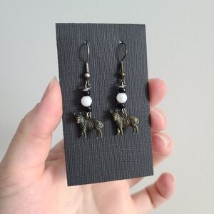 Vintage Zebra Earrings